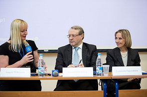 Angela Wilkinson, Leonid Gokhberg and Lyudmila Ogorodova 